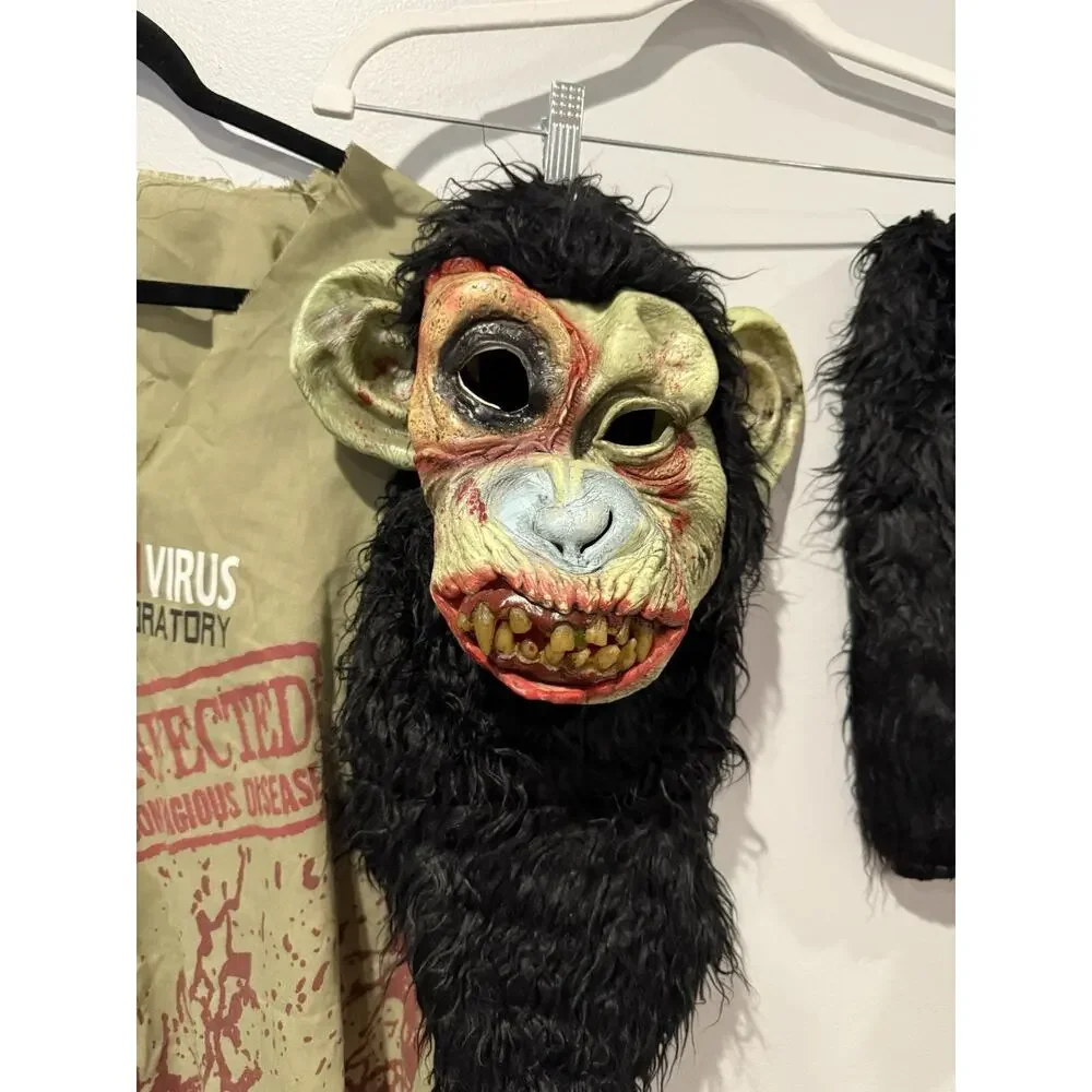 Zombie Chimp Boy's Halloween Costume Large 12/14 Youth Dress Up Chimpanzee